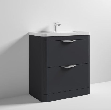 Parade 800mm Satin Anthracite Floor Standing Cabinet & Basin